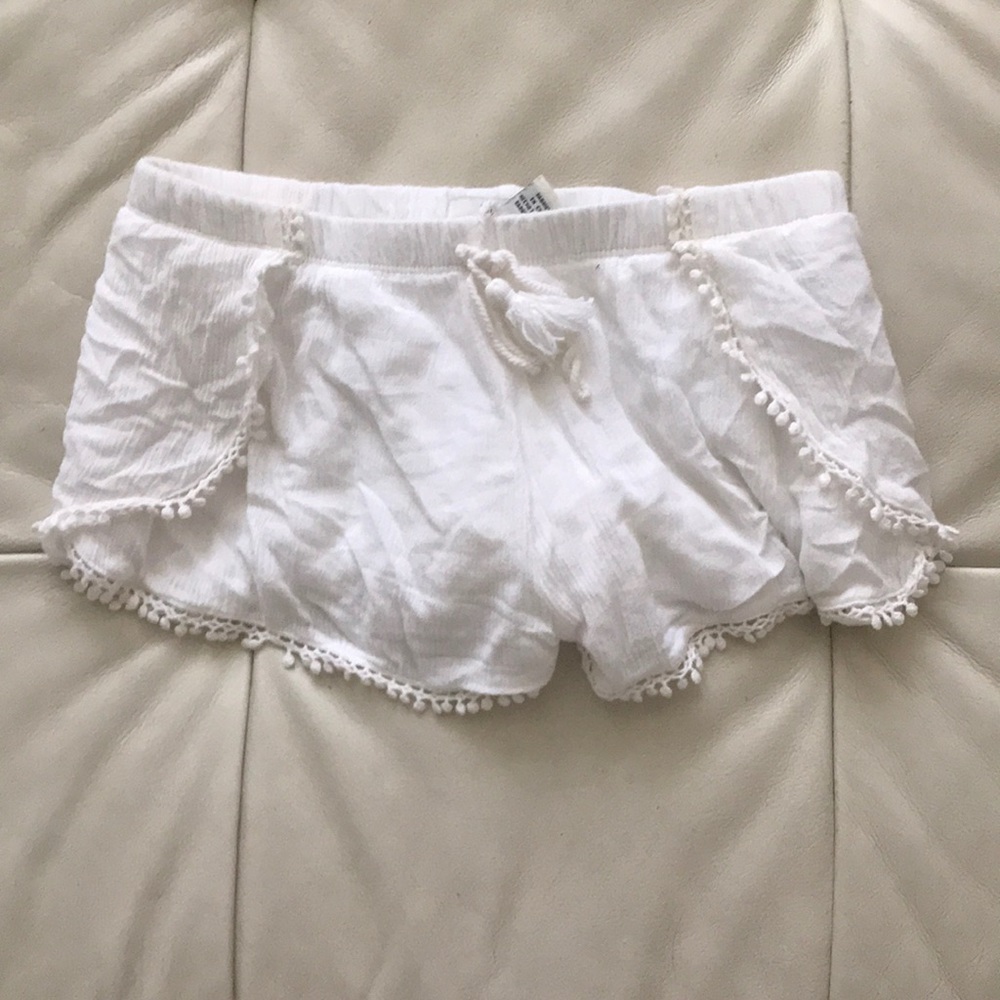 Forever 21 White Festival Shorts